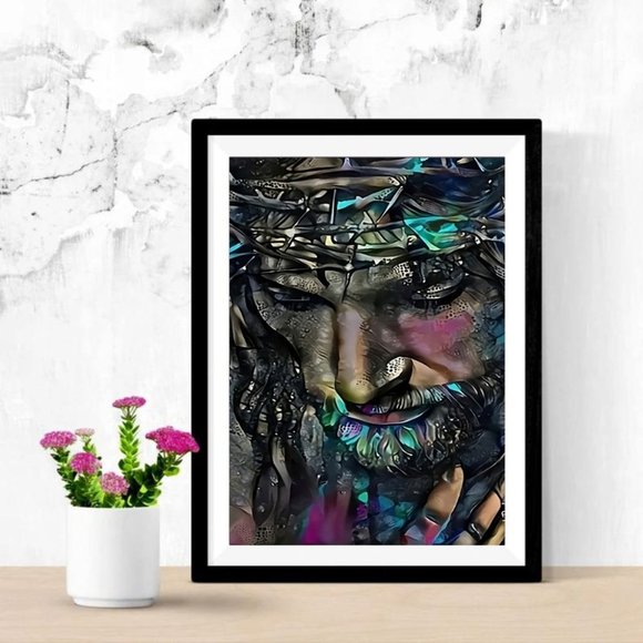 Festive Vibes Unleashed: Colorful Portrait Canvas Wall Art - Picture 6 of 7